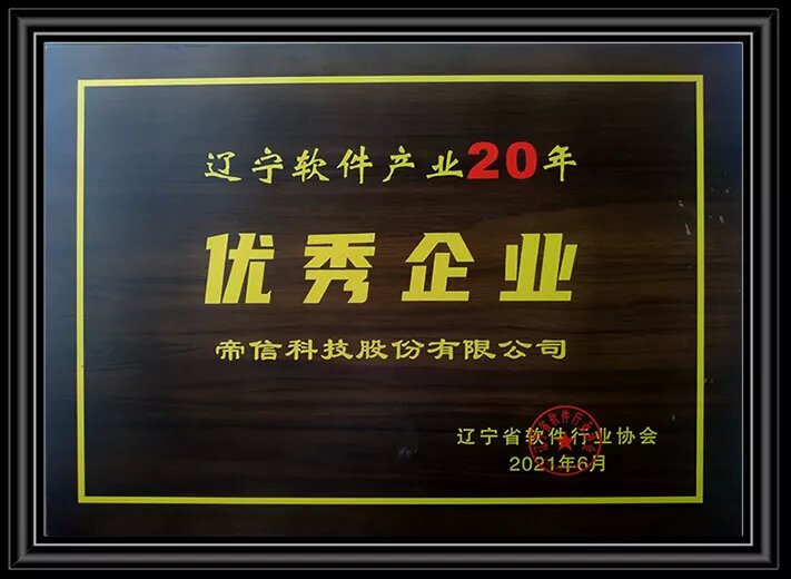 辽宁软件企业20年优秀企业